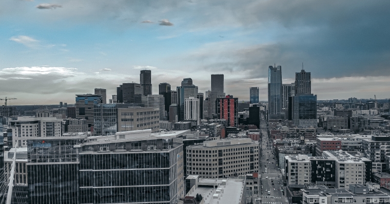 Denver Skyline by artist Nick Chalhoub